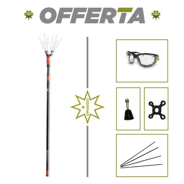 Abbacchiatore Elettrico a Batteria V34 0111 c/Asta Telescopica - JOLLY ITALIA